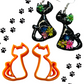 Sitting Cat earrings mirrored polymer clay cutter set