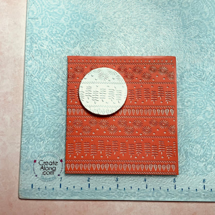 Boho Meadow Floral Rubber Stamp Texture Sheet Mat for polymer clay metal clay mixed media gelli - Create Along 