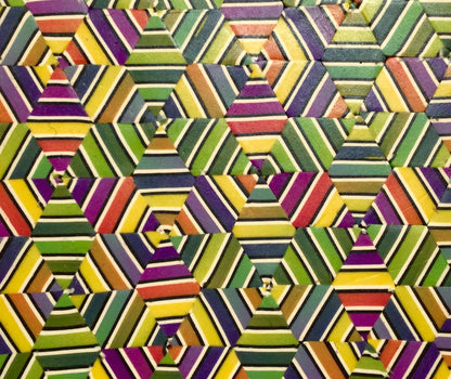 The Create Template for geometric, quilted hexagon, triangle, diamond patterns on clay slabs and veneers - Create Along 