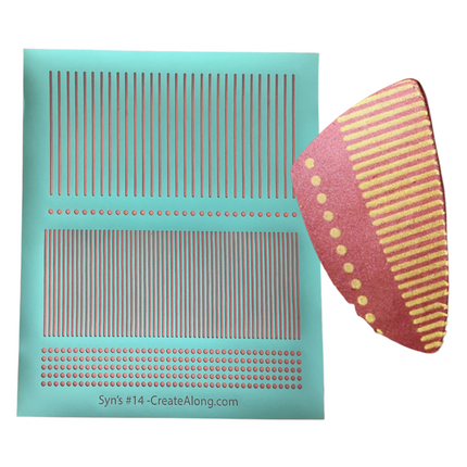 Syn’s #14 Stripes and Dots Geometric Silkscreen For Crafting Polymer Clay + Mixed Media - Create Along 