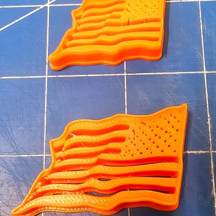 Waving American Flag polymer clay imprint cutter for earrings brooches decor - Create Along 