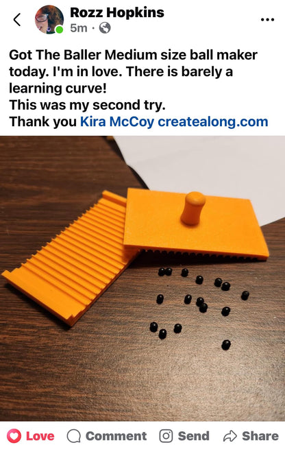 The BALLER polymer clay tiny petal bead ball making tool - Create Along 