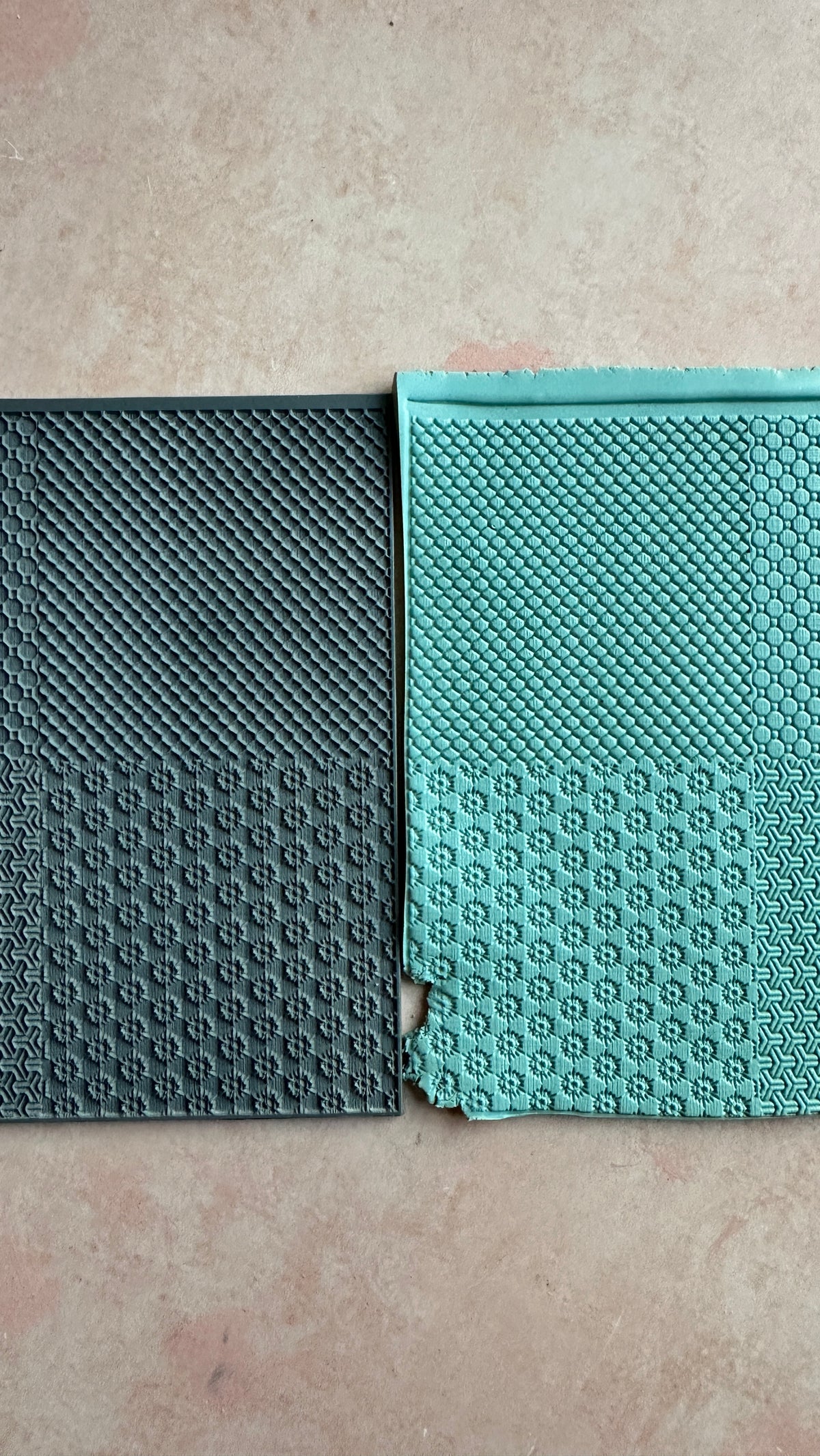 Mini Netting Polymer Clay Rubber Texture Stamp - Create Along 