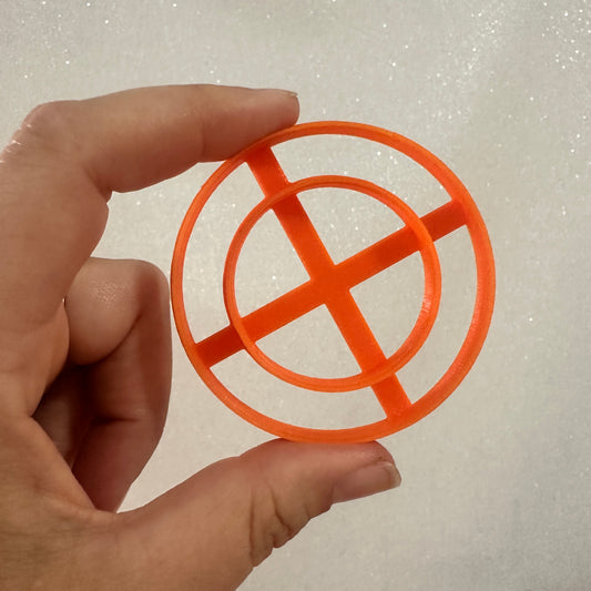 Circle Round 2.5" polymer clay Cutter donut center cut-out trading coin