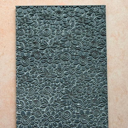 Flower Riot Texture Mat polymer clay rubber Stamp