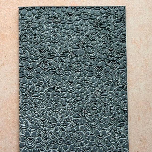 Flower Riot Texture Mat polymer clay rubber Stamp