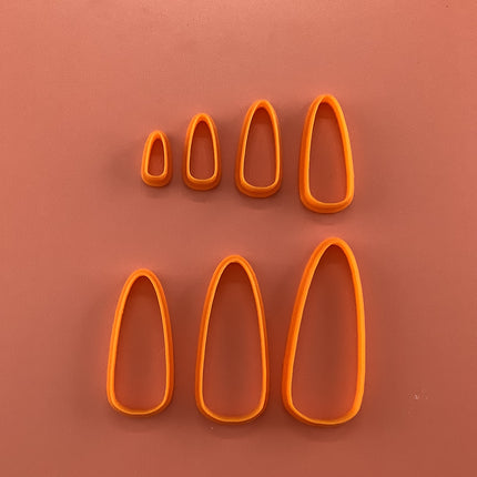 Broad Drop basics polymer clay cutter set of 7 collar - Create Along 