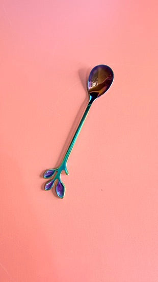 Leafy Metal glitter or powder non-static scooping spoon