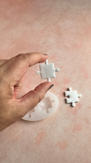 Puzzle Pieces Best Friend Silicone mold - Create Along 