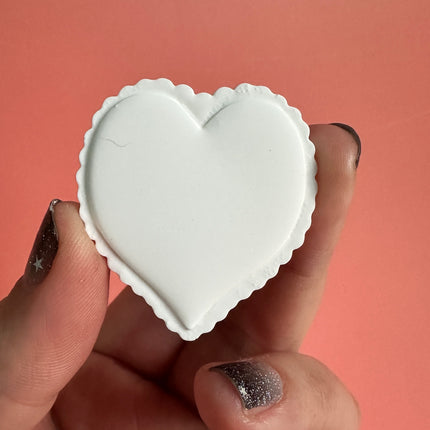 Flaming Heart Milagro Earrings Silicone mold Valentine - Create Along 