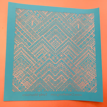 Funky Mountain Silkscreen for Polymer Clay and Mixed Media - Create Along 