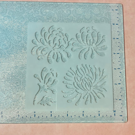 Mumsy Floral polymerclay stencil - Create Along 