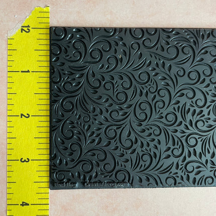Budding Swirling botanical Rubber Stamp Texture Sheet Mat (medium) - Create Along 