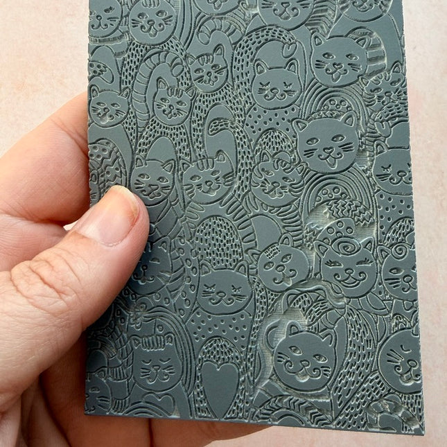 Kitty Cats Rubber stamp texture sheet