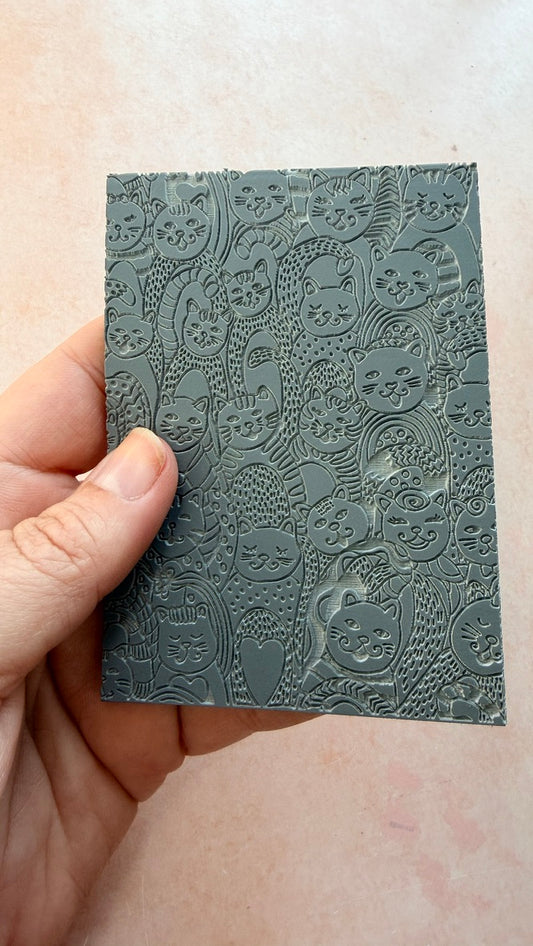 Kitty Cats Rubber stamp texture sheet