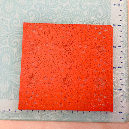 Esoteric Starshine Rubber Stamp Texture Sheet Mat for polymer clay metal clay mixed media art - Create Along 
