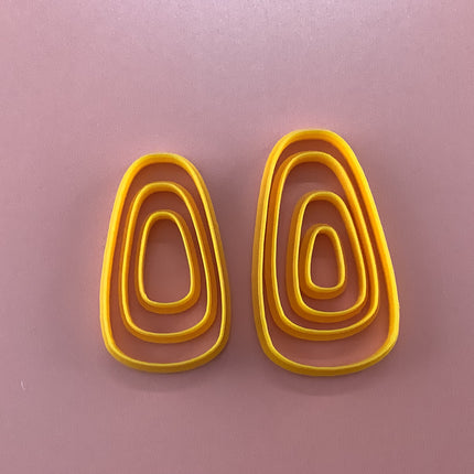 Abundant Drop basics polymer clay cutter set of 7 collar earrings - Create Along 