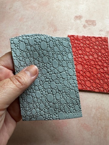 Bubbles Polymer Clay Rubber Stamp Texture Sheet Mat - Create Along 