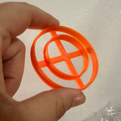 Circle Round 2.5" polymer clay Cutter donut center cut-out trading coin - Create Along 