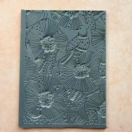 Pigeons and Poppies polymer clay Rubber Stamp texture sheet