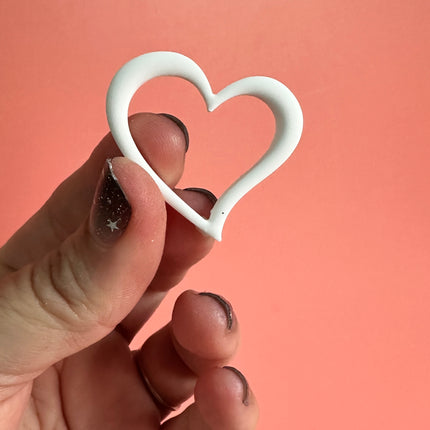 Open Heart Link Earrings Silicone mold Valentine - Create Along 