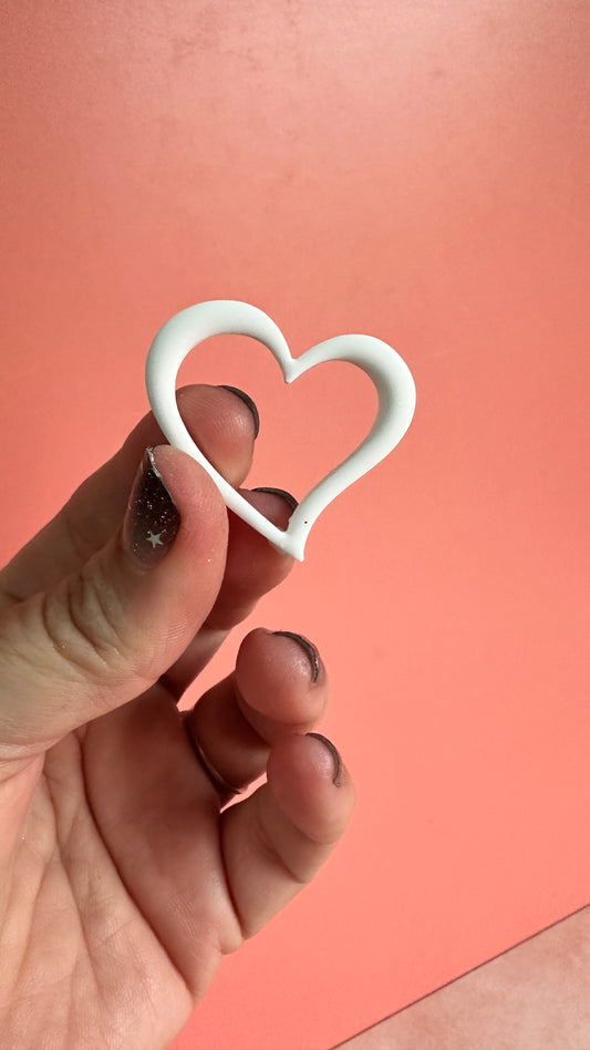 Open Heart Link Earrings Silicone mold Valentine - Create Along 