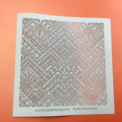 Funky Mountain Silkscreen for Polymer Clay and Mixed Media - Create Along 