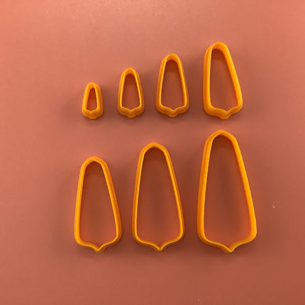 Fancy Drop basics polymer clay cutter set of 7 collar fan petal - Create Along 