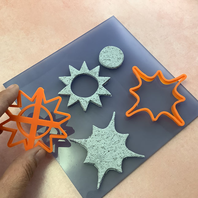 Starburst Statement 2pc cutter set for Polymer Clay - Create Along 
