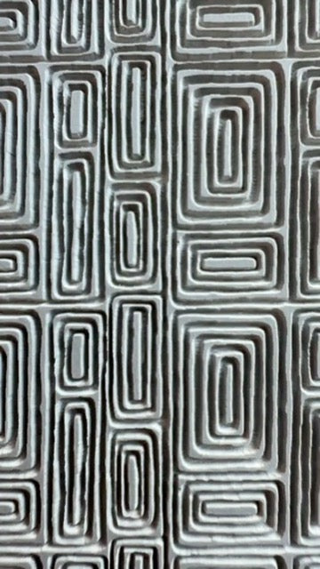 Polymer Clay Rubber Stamp Mod Rectangle Boho geometric pattern - Create Along 