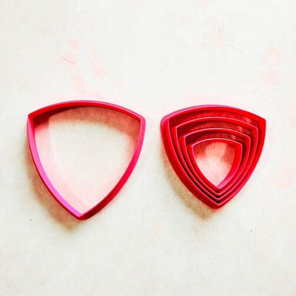 Rounded Pointy Triangles polymer clay Cutters set basics collar - Create Along 