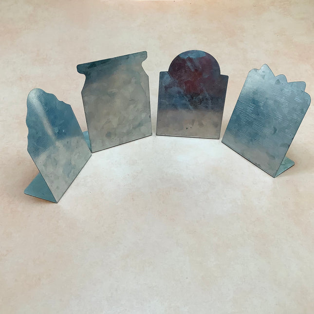 Shrine Shaped Metal stand Tins coverable Form for shrine art, RIP - Create Along 