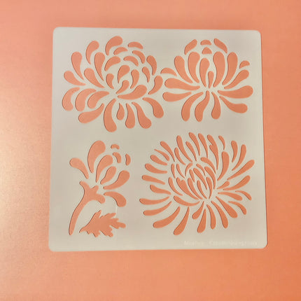 Mumsy Floral polymerclay stencil - Create Along 