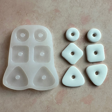 Soft Basic Shapes Boho Earrings Silicone mold - Create Along 