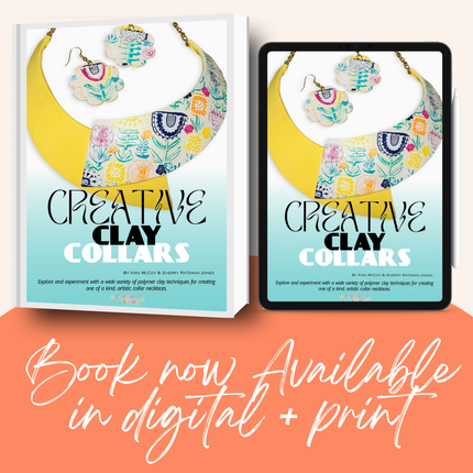 DIGITAL Creative Clay Collars polymer tutorial necklace jewelry making book - Create Along 