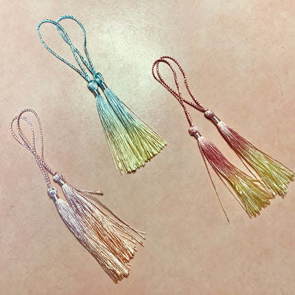 Bookmark or earring boho tassels set of 2 - Create Along 
