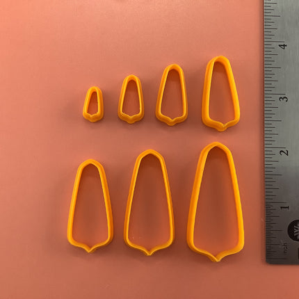 Fancy Drop basics polymer clay cutter set of 7 collar fan petal - Create Along 