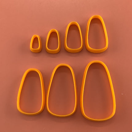 Abundant Drop basics polymer clay cutter set of 7 collar earrings - Create Along 