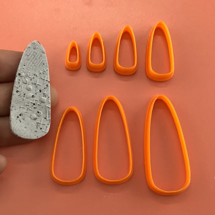 Broad Drop basics polymer clay cutter set of 7 collar - Create Along 