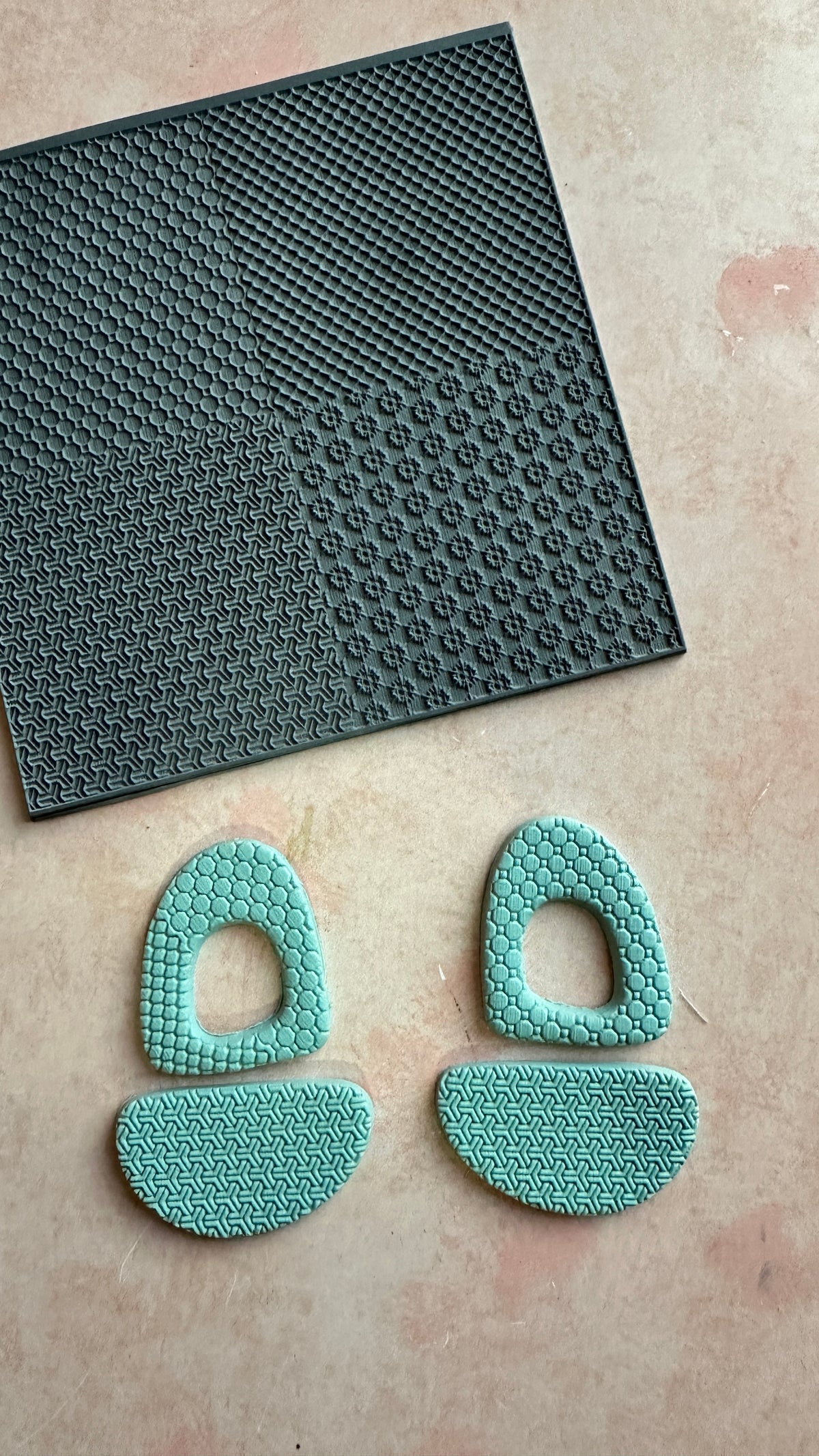 Mini Netting Polymer Clay Rubber Texture Stamp - Create Along 
