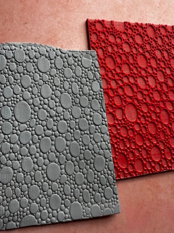 Bubbles Polymer Clay Rubber Stamp Texture Sheet Mat - Create Along 