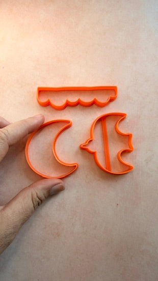 Flying in Cloudy Skies polymer clay cutter set