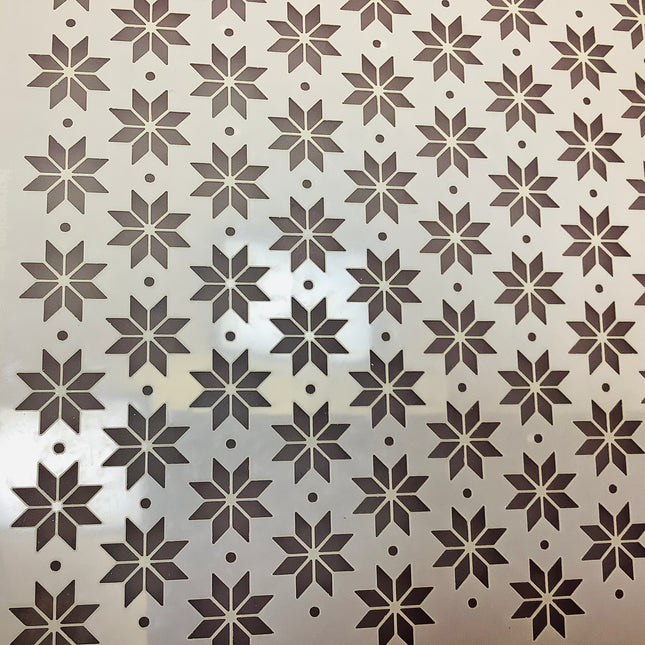 Norwegian Star Quilt Mylar Stencil texture sheets for polymer clay earrings art jewelry mixed media - Create Along 