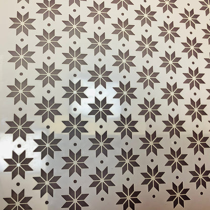 Norwegian Star Quilt Mylar Stencil texture sheets for polymer clay earrings art jewelry mixed media - Create Along 