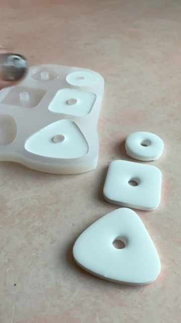 Soft Basic Shapes Boho Earrings Silicone mold - Create Along 