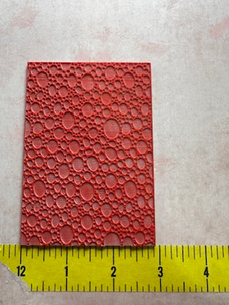 Bubbles Polymer Clay Rubber Stamp Texture Sheet Mat - Create Along 