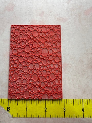 Bubbles Polymer Clay Rubber Stamp Texture Sheet Mat - Create Along 