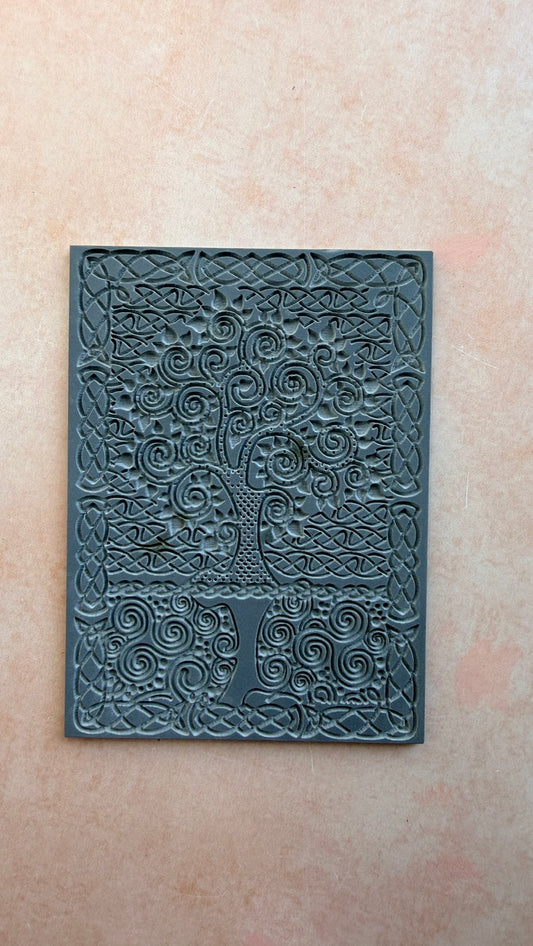Celtic Knots Tree of Life Rubber stamp texture sheet