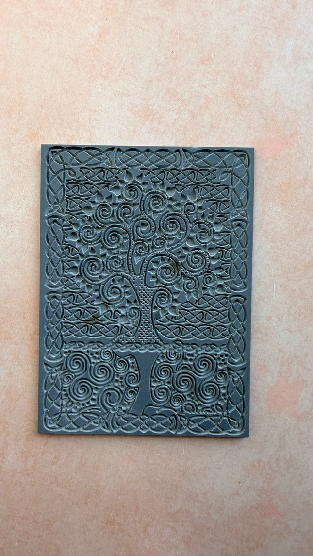 Celtic Knots Tree of Life Rubber stamp texture sheet