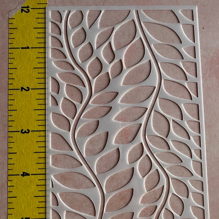 Forest Ferns botanical leaf polymer clay stencil texture sheet - Create Along 